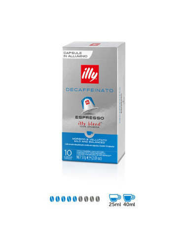 Kava Illy - Nespresso kompatibilne kapsule - Decaffeinato (bez kofeina) - informacije